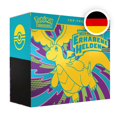 Pokemon MEG Erhabene Helden Top Trainer Box, deutsche Ausgabe — originalverpackte Trainer Box